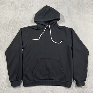 John Elliott Hoodie Mens 0 XS Black Mid-Weight French Terry Sweatshirt Pullover